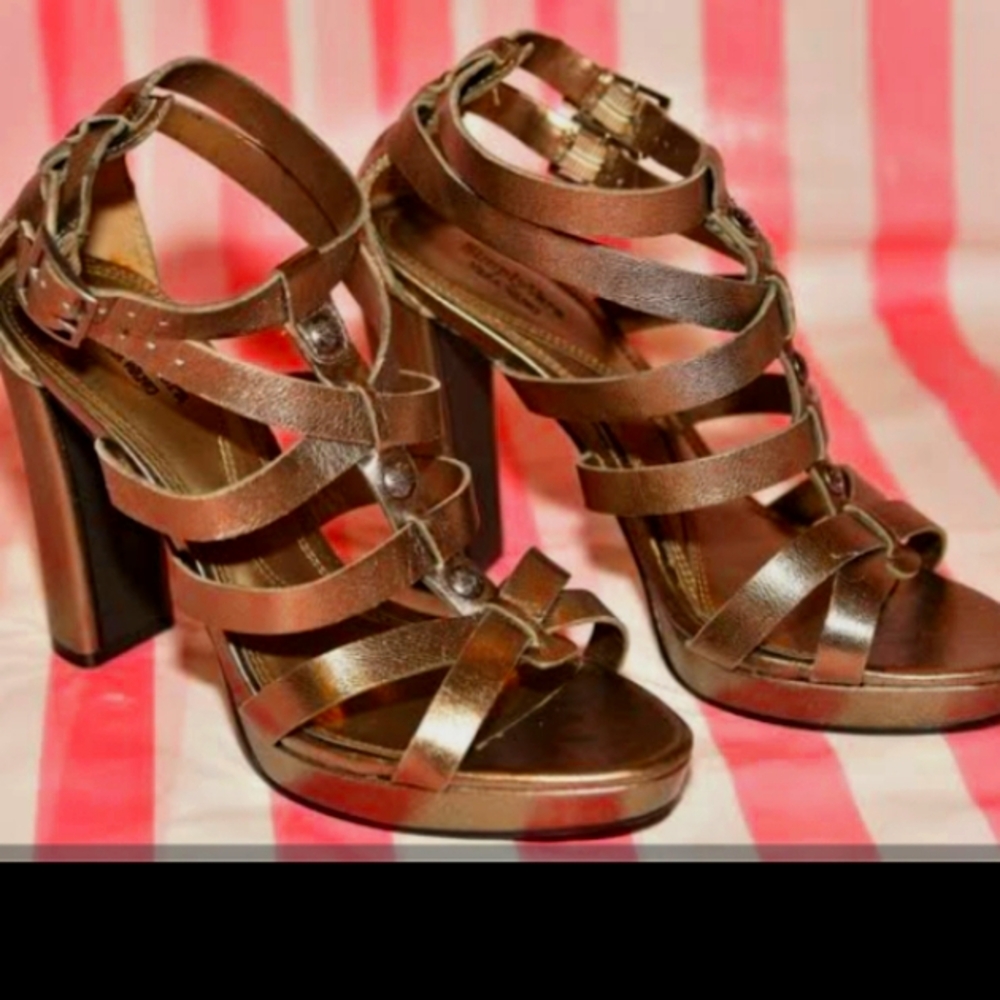 🛍️ BUNDLE ONLY 🛍️ SIMPLY VERA VERA WANG LADIES BROWN GLADIATOR PLATFORMS